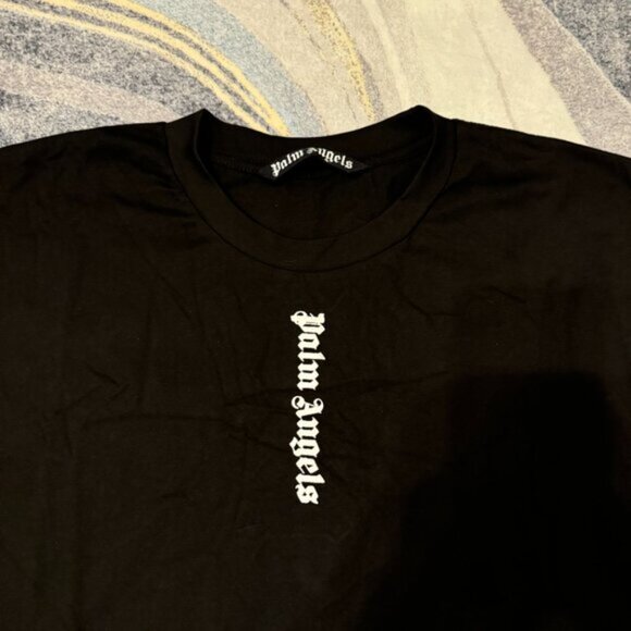 Palm Angels Black Logo Tee Mens Size Large - Picture 2 of 4